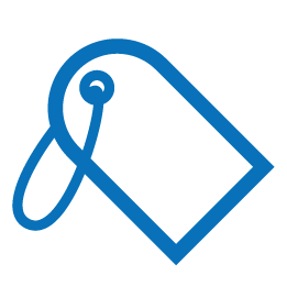 Icon showing a price tag