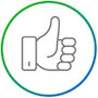 Icon of a thumbs up