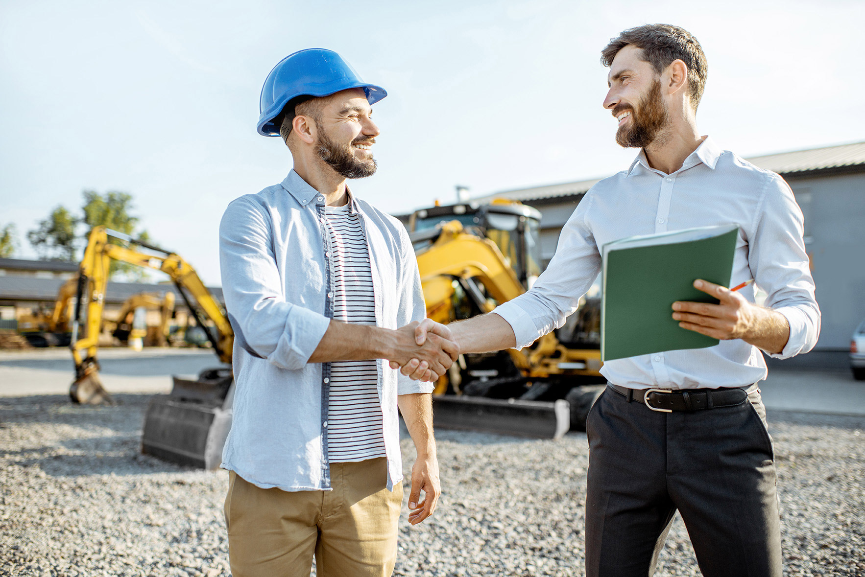 CommercialEquipment-handshake men shaking hands outside