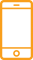 yellow mobile smart phone icon